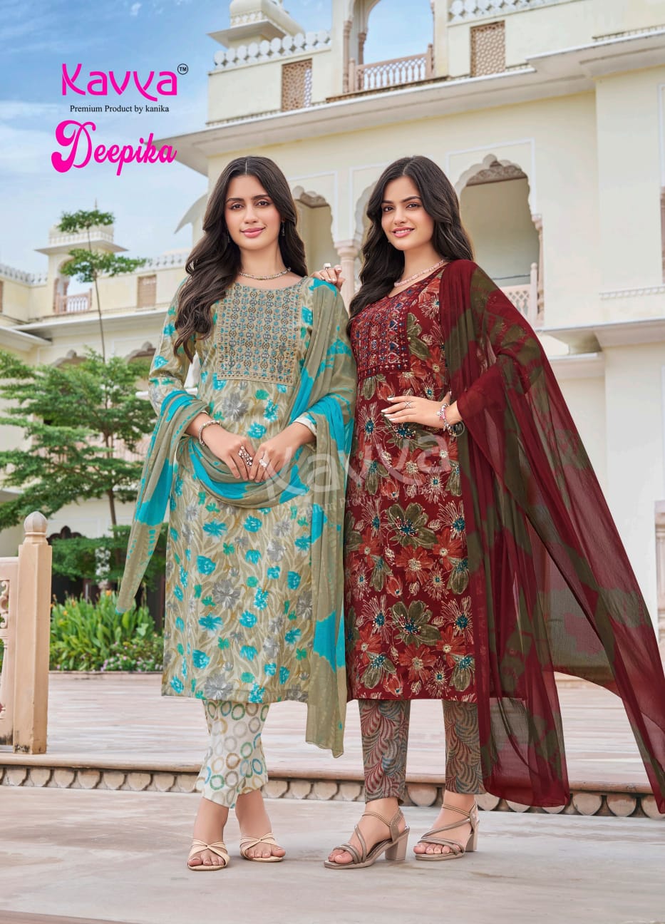 Deepika Vol 50 Kavya Capsule Readymade Pant Style Suits Exporter