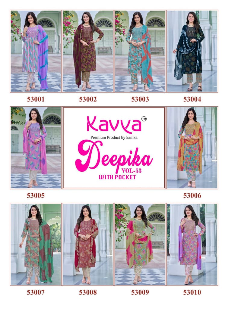 Deepika Vol 53 Kavya Readymade Pant Style Suits Supplier Ahmedabad