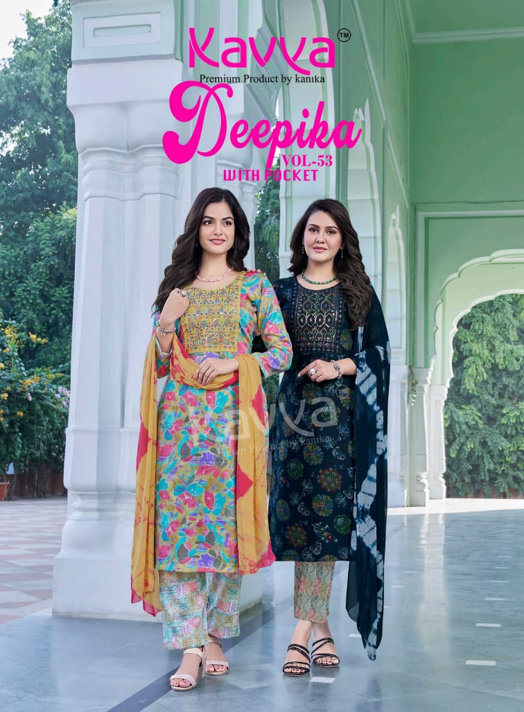 Deepika Vol 53 Kavya Readymade Pant Style Suits Supplier Ahmedabad