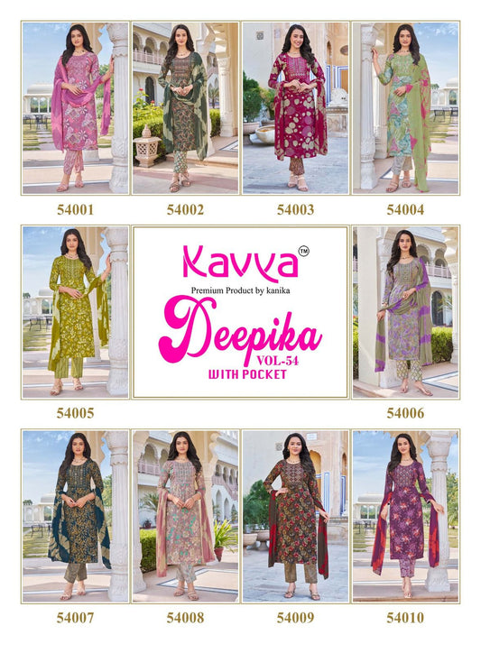 Deepika Vol 54 Kavya Capsule Readymade Pant Style Suits Wholesaler Ahmedabad