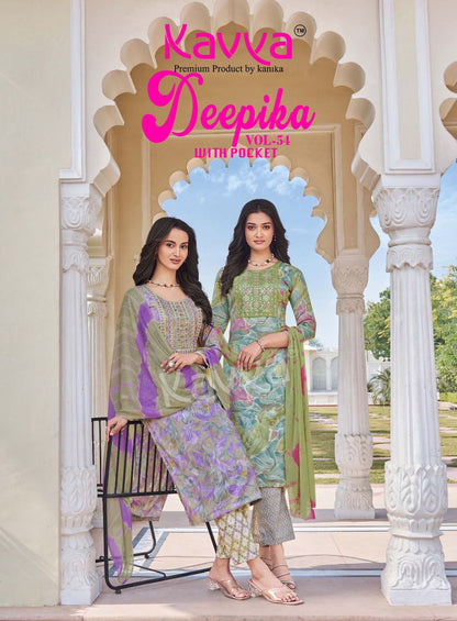 Deepika Vol 54 Kavya Capsule Readymade Pant Style Suits Wholesaler Ahmedabad