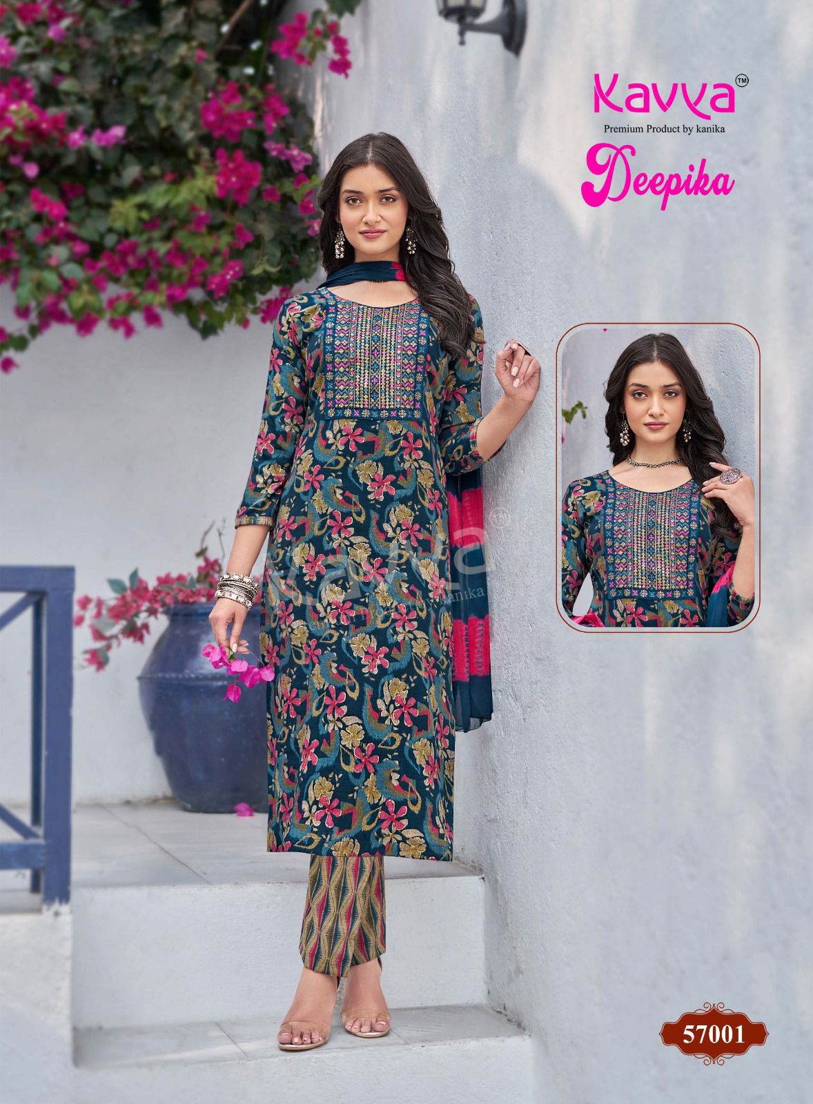 Deepika Vol 57 Kavya Capsule Readymade Pant Style Suits Exporter India