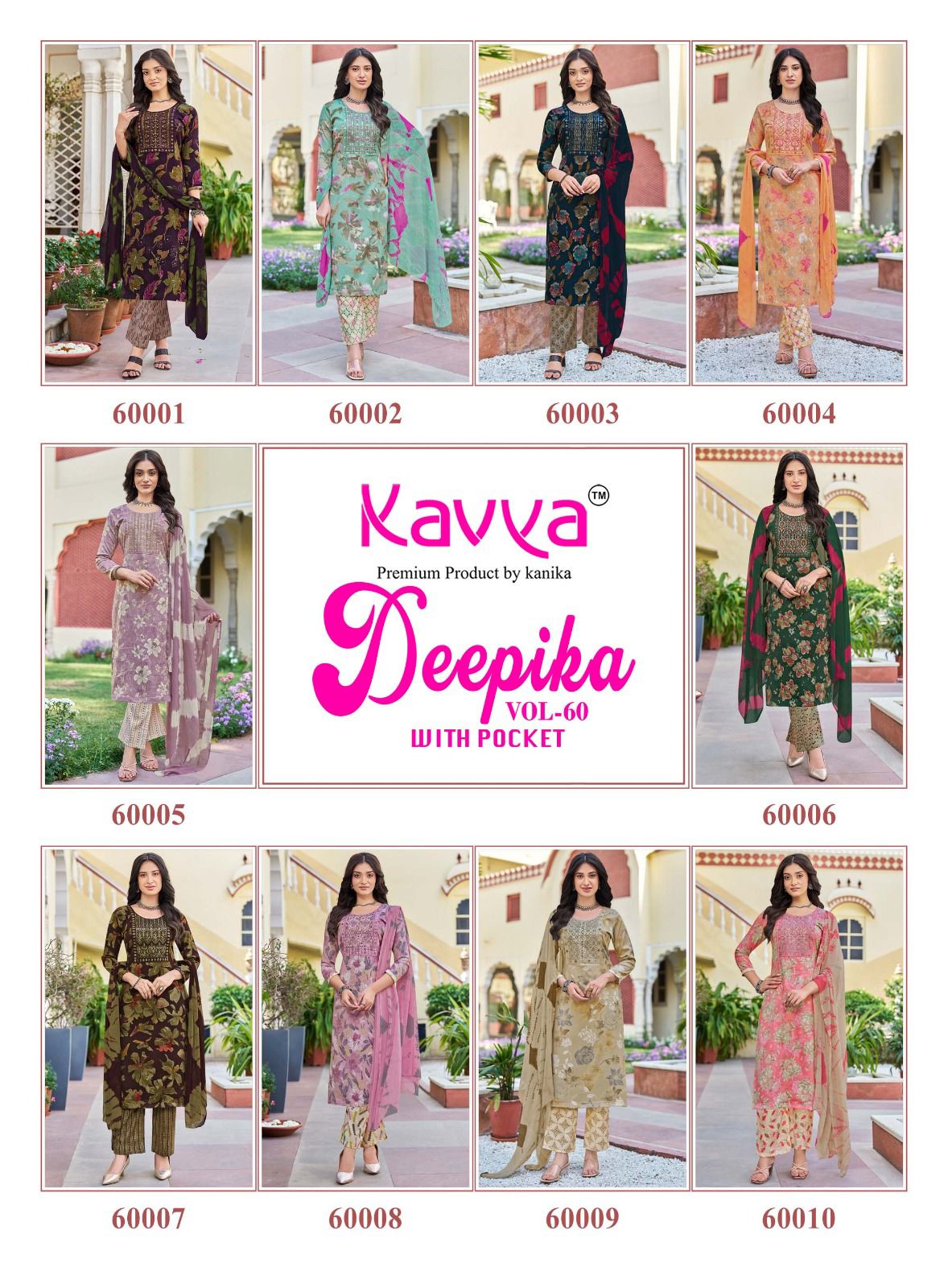 Deepika Vol 60 Kavya Capsule Readymade Pant Style Suits Wholesaler Gujarat