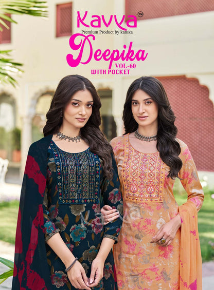 Deepika Vol 60 Kavya Capsule Readymade Pant Style Suits Wholesaler Gujarat