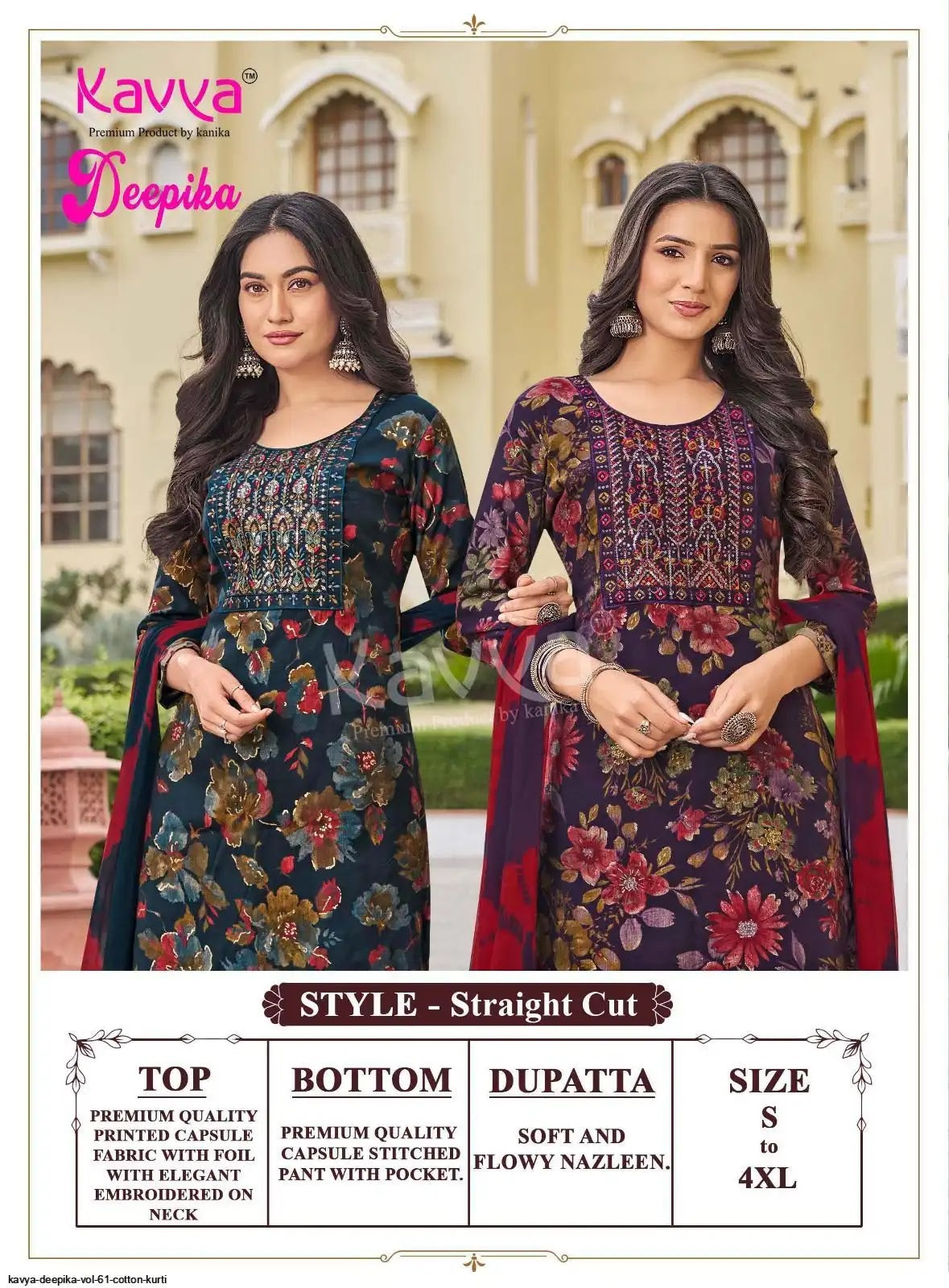 Deepika Vol 61 Kavya Capsule Readymade Pant Style Suits Wholesale Price