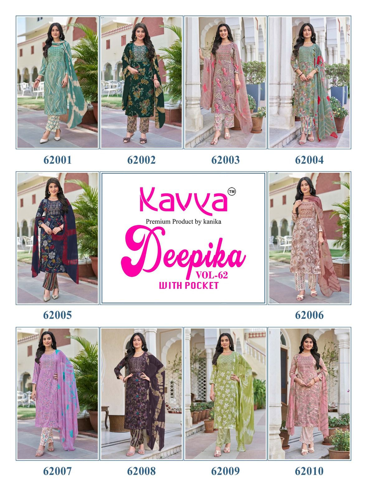 Deepika Vol 62 Kavya Capsule Readymade Pant Style Suits Manufacturer India