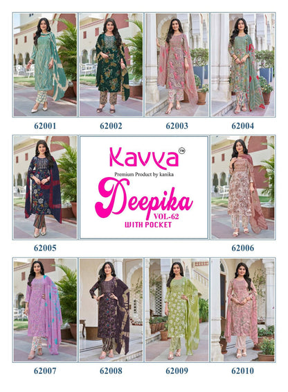 Deepika Vol 62 Kavya Capsule Readymade Pant Style Suits Manufacturer India