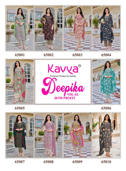Deepika Vol 65 Kavya Capsule Readymade Pant Style Suits Exporter Ahmedabad