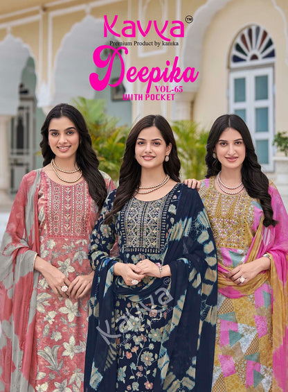 Deepika Vol 65 Kavya Capsule Readymade Pant Style Suits Exporter Ahmedabad