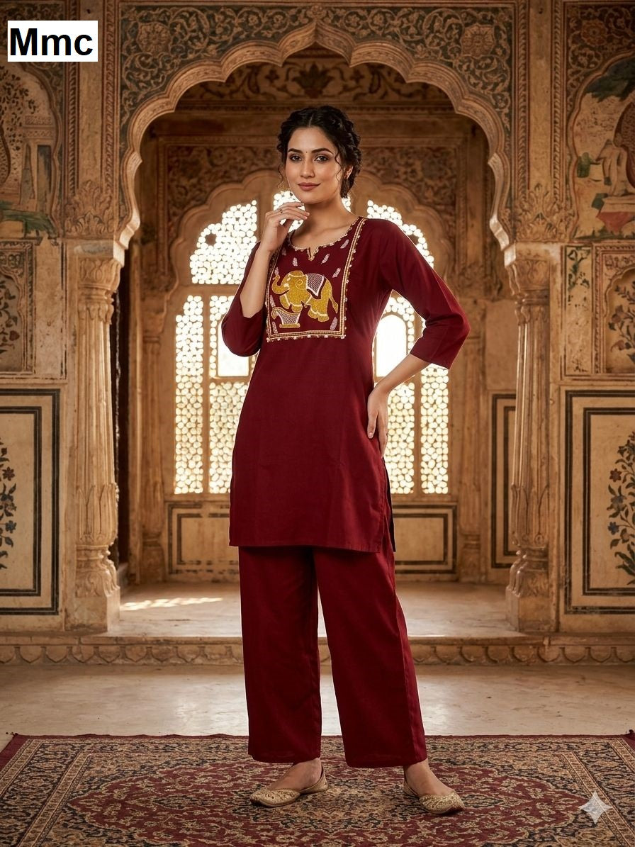 Deer Mmc Dhabu Cotton Co Ord Set Wholesale Rate