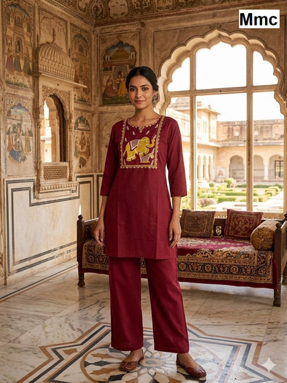 Deer Mmc Dhabu Cotton Co Ord Set Wholesale Rate