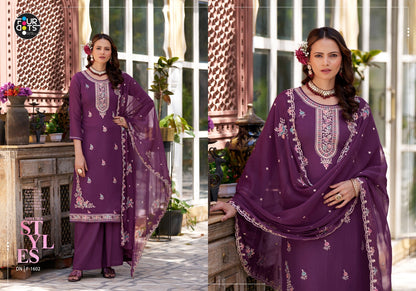 Deeva Four Dots Crush Plazzo Style Suits Supplier