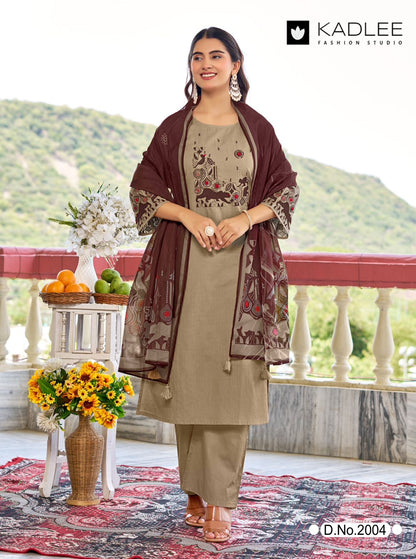 Deeva Kadlee Cotton Readymade Plazzo Style Suits Manufacturer Ahmedabad