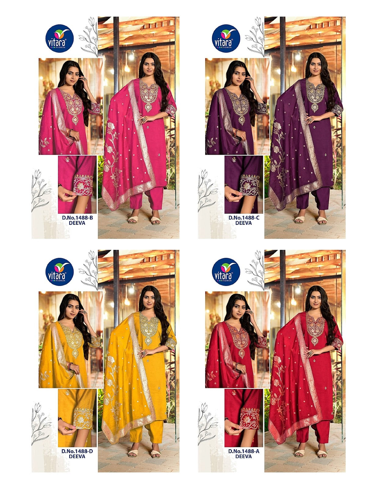 Deeva Vitara Vetican Readymade Pant Style Suits Supplier Gujarat