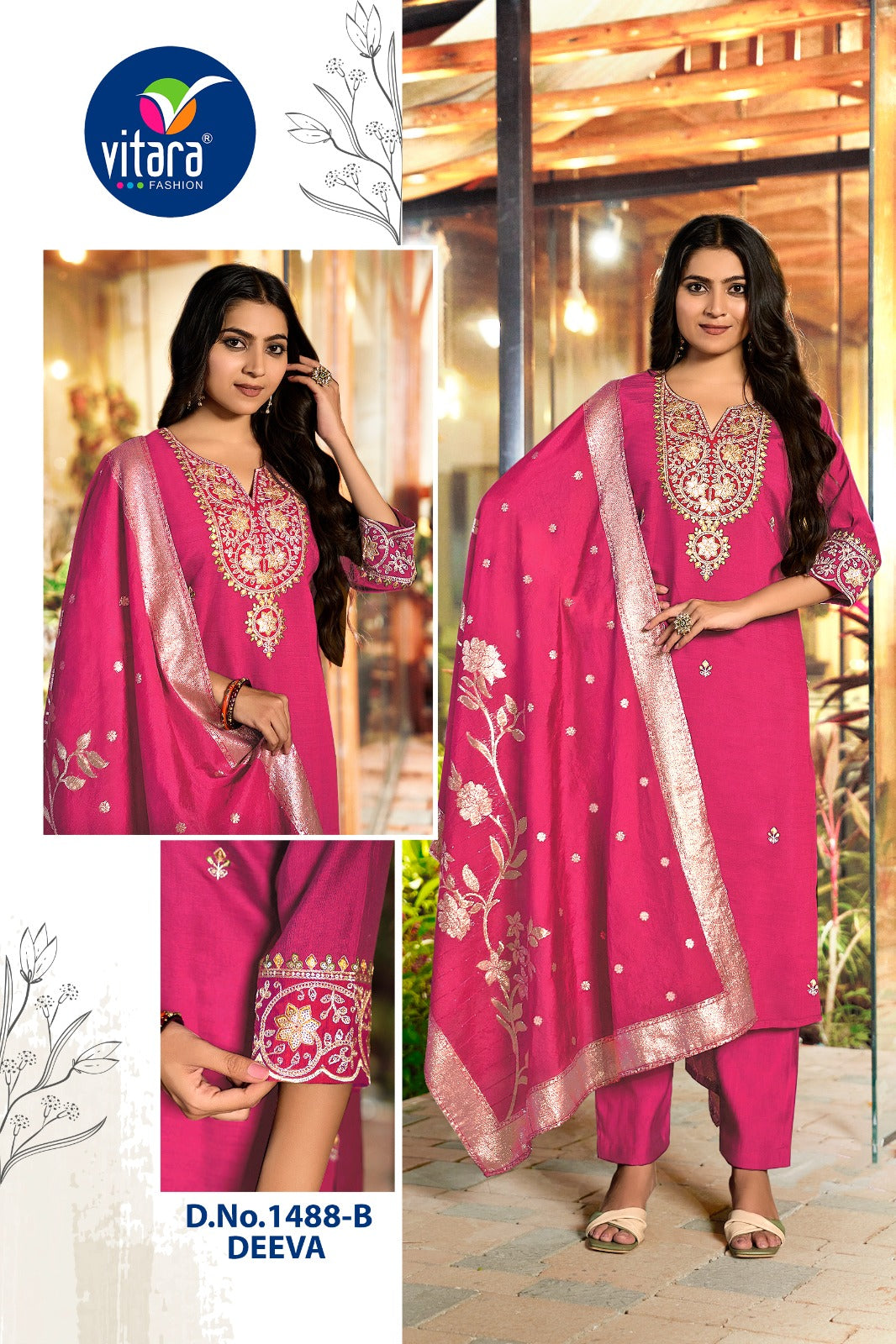 Deeva Vitara Vetican Readymade Pant Style Suits Supplier Gujarat