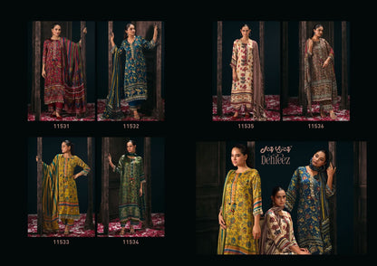 Dehleez Jay Vijay Satin Silk Pant Style Suits Wholesale