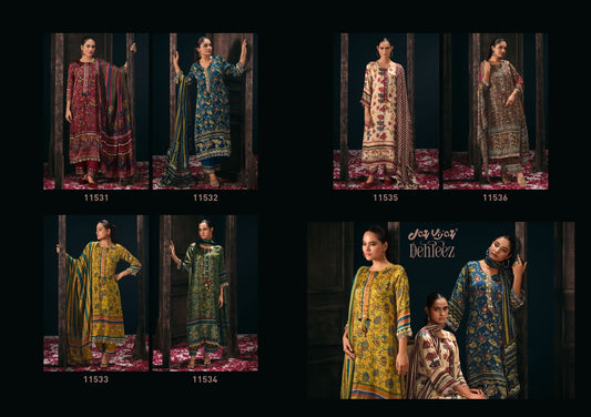 Dehleez Jay Vijay Satin Silk Pant Style Suits Wholesale