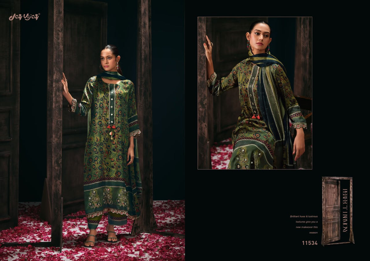 Dehleez Jay Vijay Satin Silk Pant Style Suits Wholesale