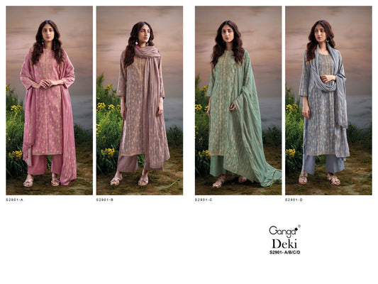 Deki S2901 Ganga Premium Plazzo Style Suits Wholesale Price