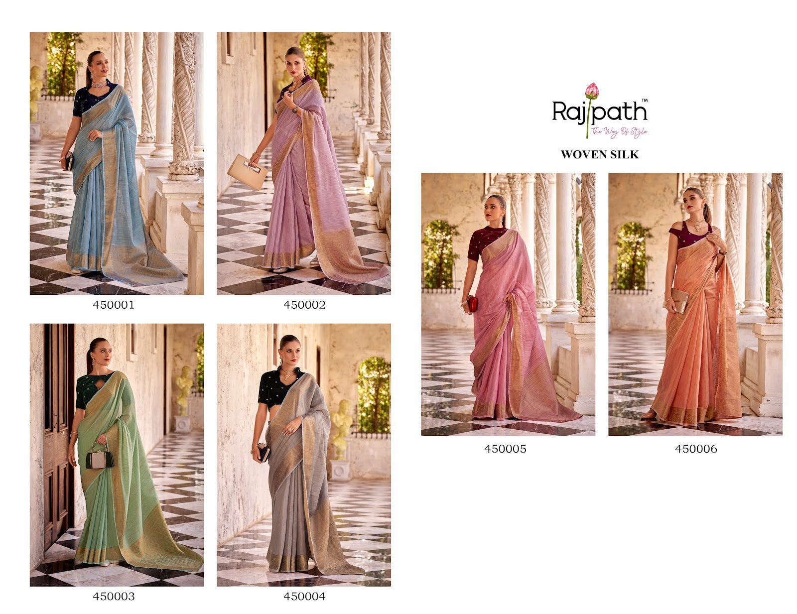 Delicate Silk Rajpath Tissue Silk Sarees Wholesale