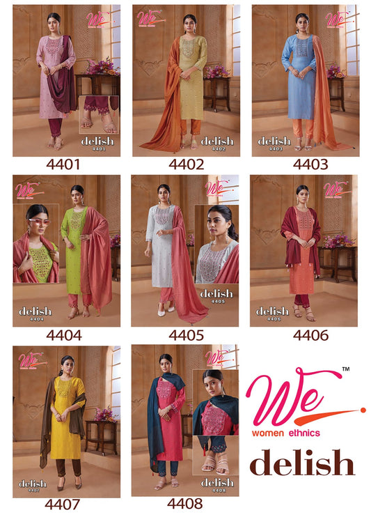 Delish-We Women Ethnics Bombay Readymade Pant Style Suits Wholesale Price