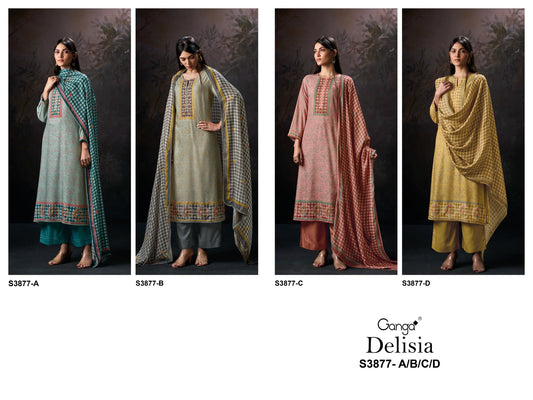 Delisia 3877 Ganga Pashmina Suits Wholesaler Gujarat