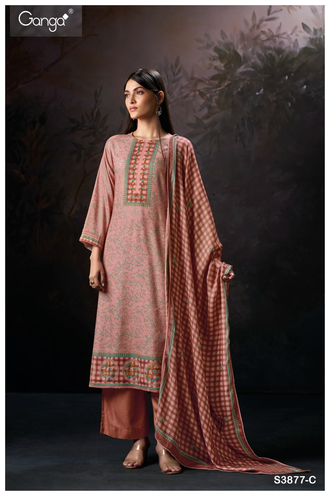 Delisia 3877 Ganga Pashmina Suits Wholesaler Gujarat