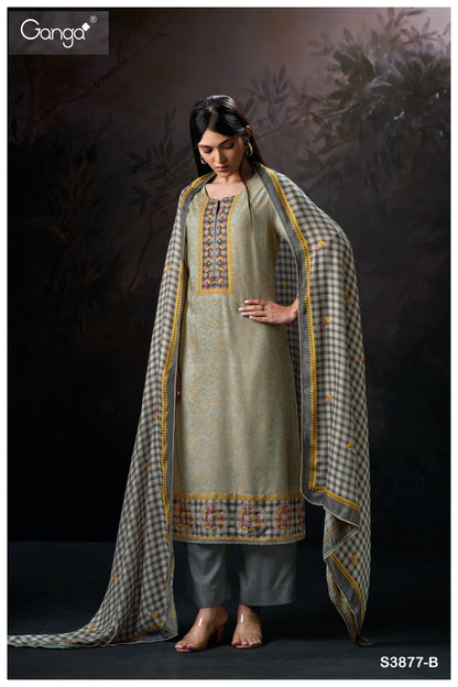 Delisia 3877 Ganga Pashmina Suits Wholesaler Gujarat