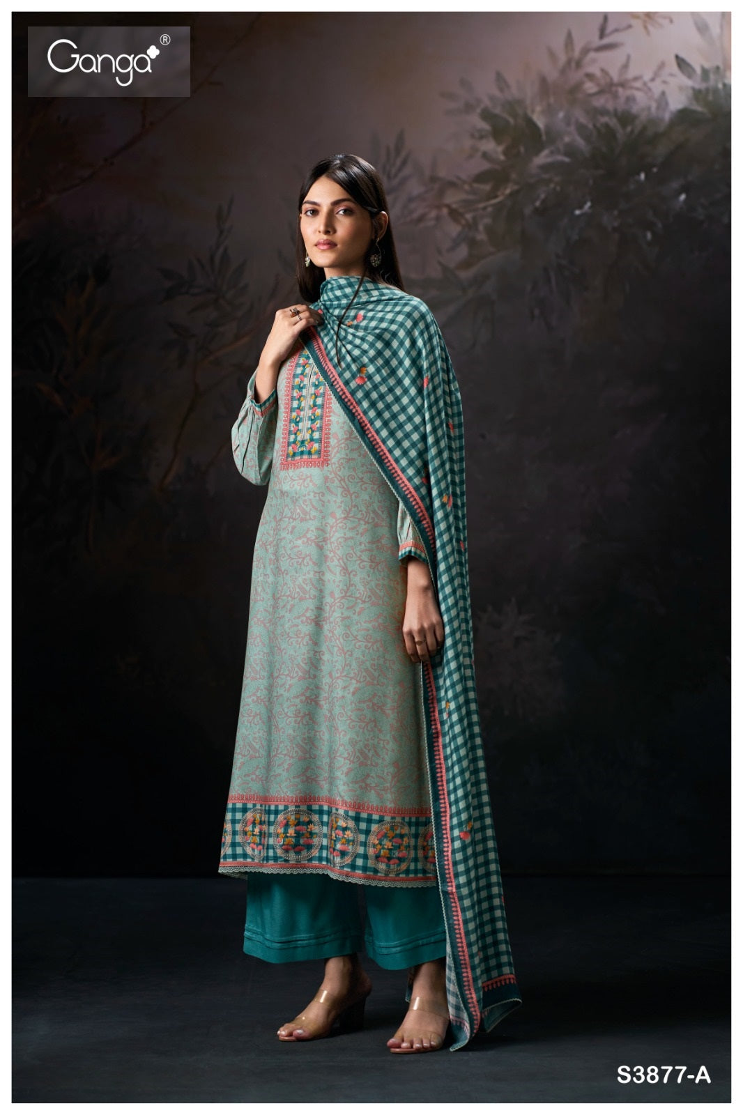 Delisia 3877 Ganga Pashmina Suits Wholesaler Gujarat