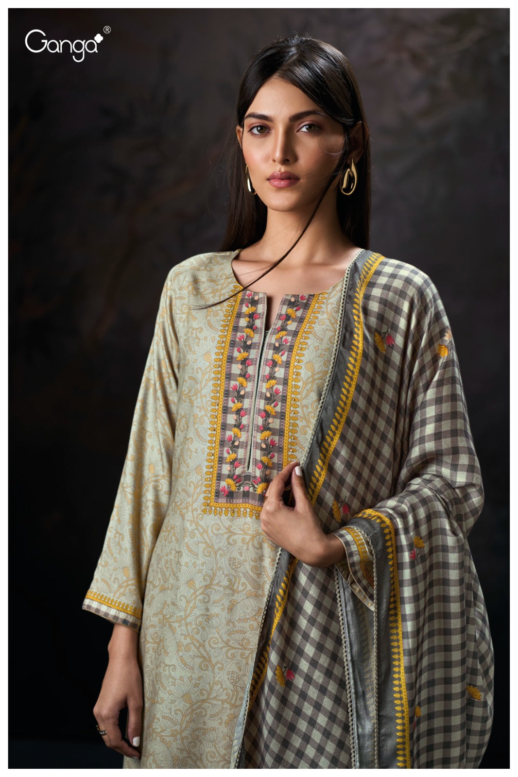 Delisia 3877 Ganga Pashmina Suits Wholesaler Gujarat