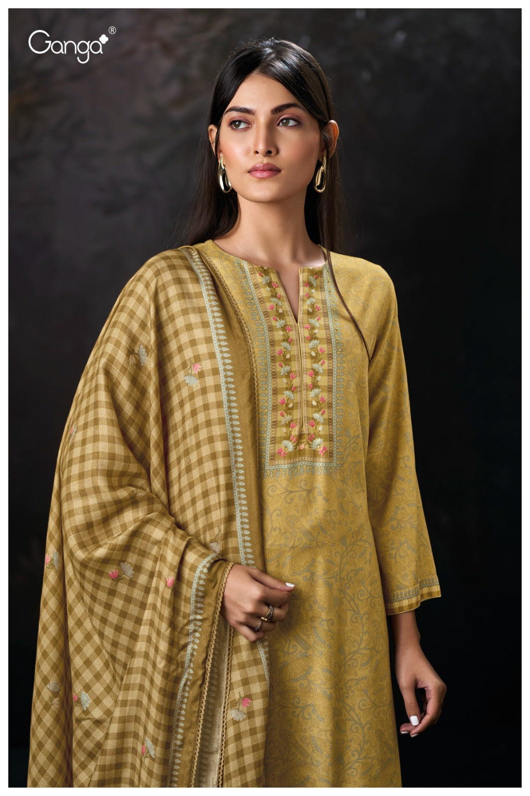 Delisia 3877 Ganga Pashmina Suits Wholesaler Gujarat