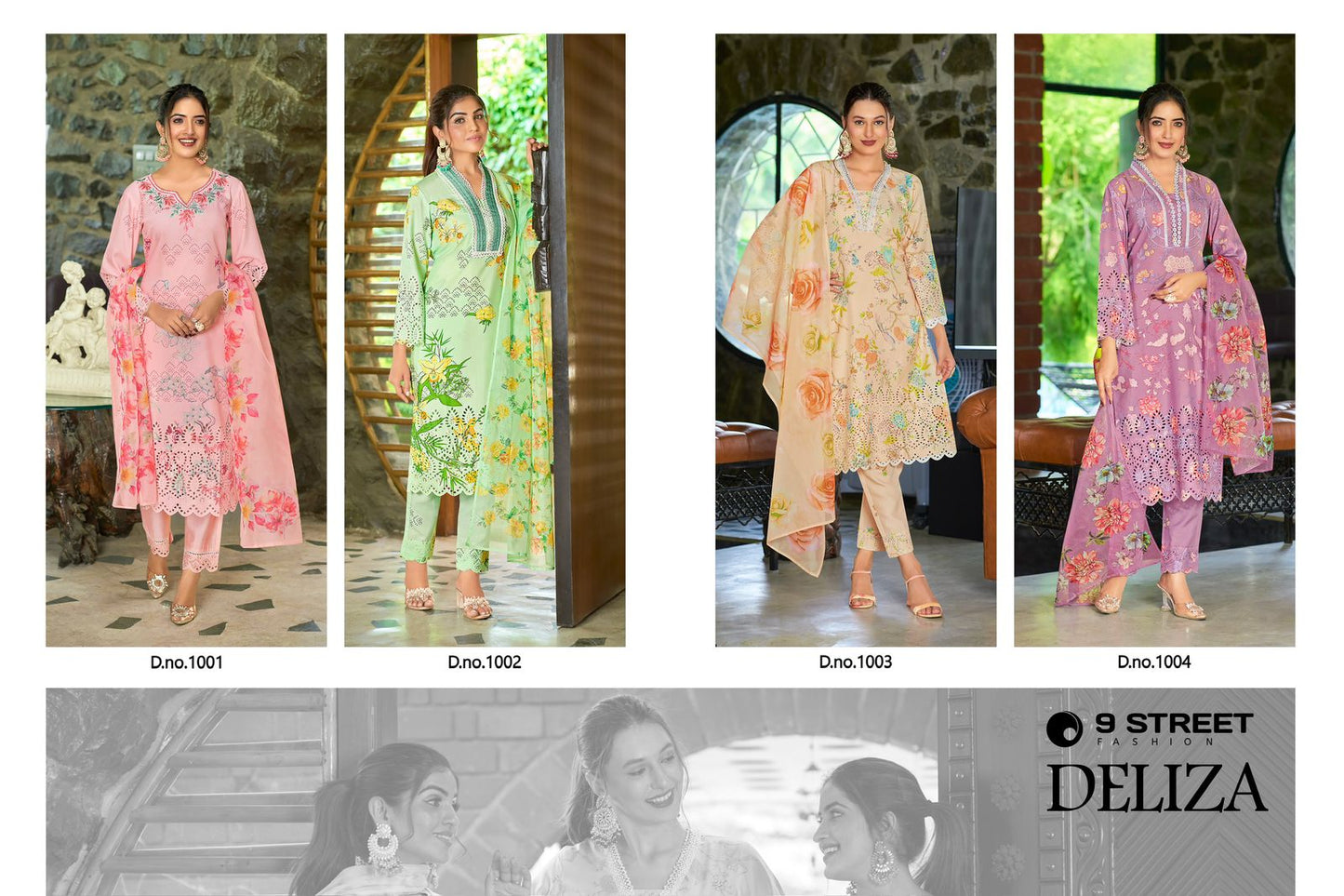 Deliza 9 Street Viscose Readymade Pant Style Suits Supplier