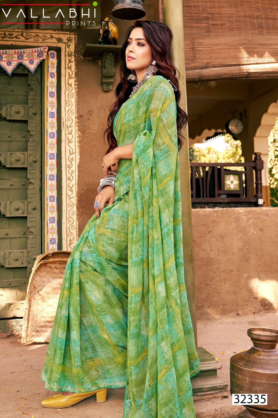 Deliza Vallabhi Prints Georgette Sarees Wholesale Rate