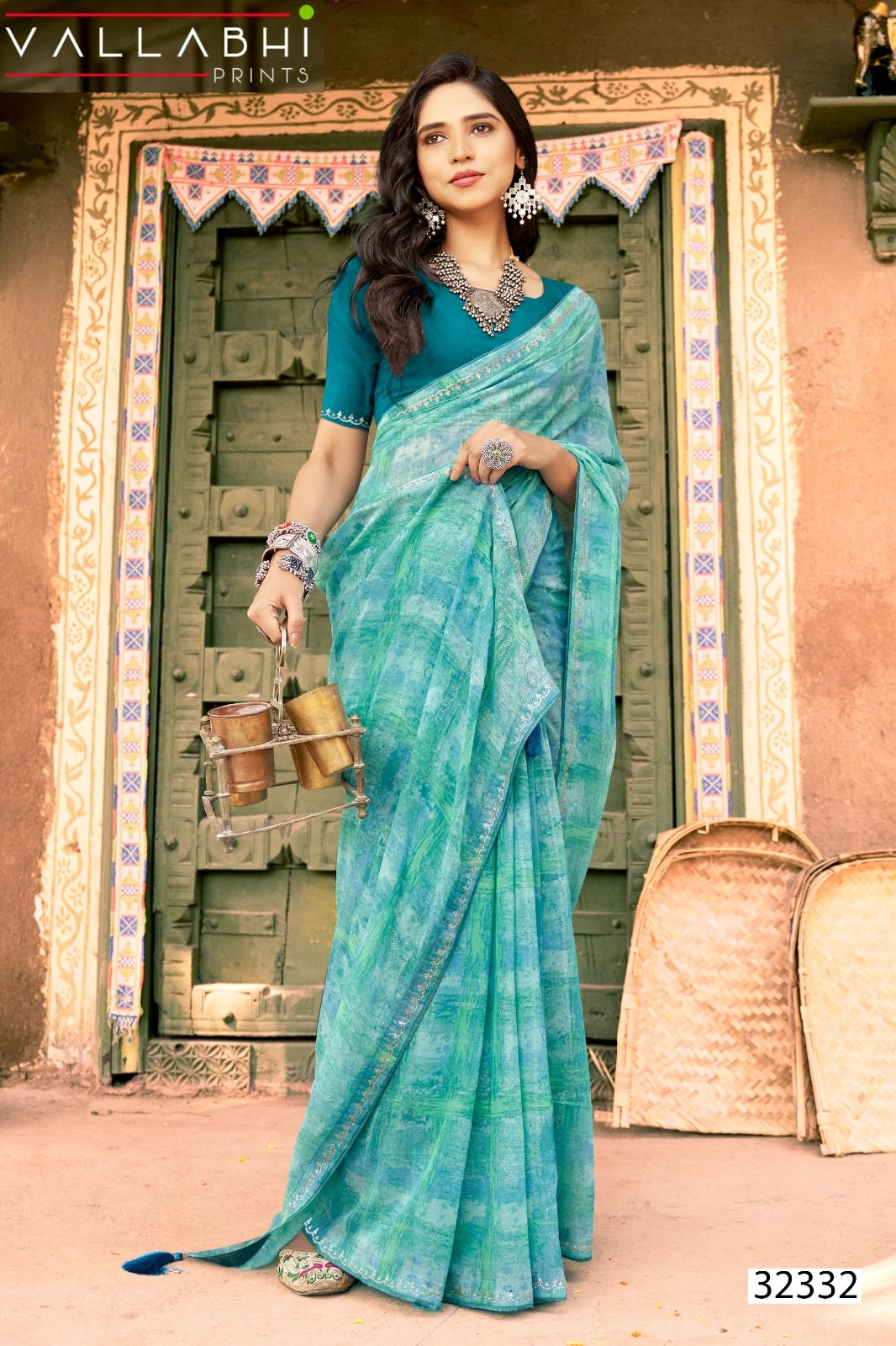 Deliza Vallabhi Prints Georgette Sarees Wholesale Rate