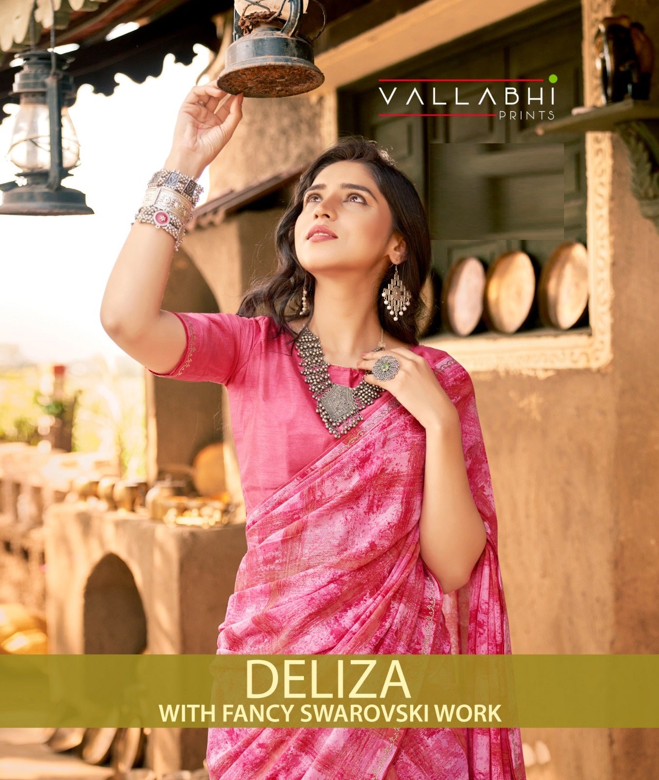 Deliza Vallabhi Prints Georgette Sarees Wholesale Rate