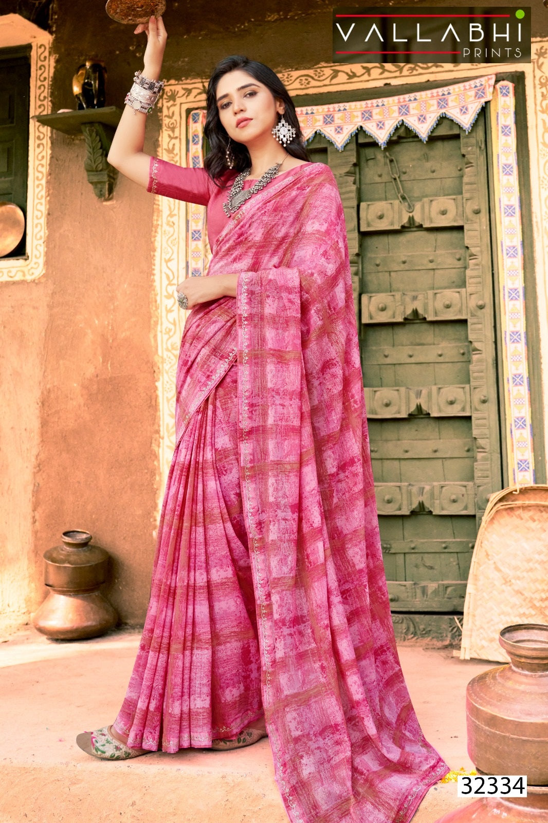 Deliza Vallabhi Prints Georgette Sarees Wholesale Rate