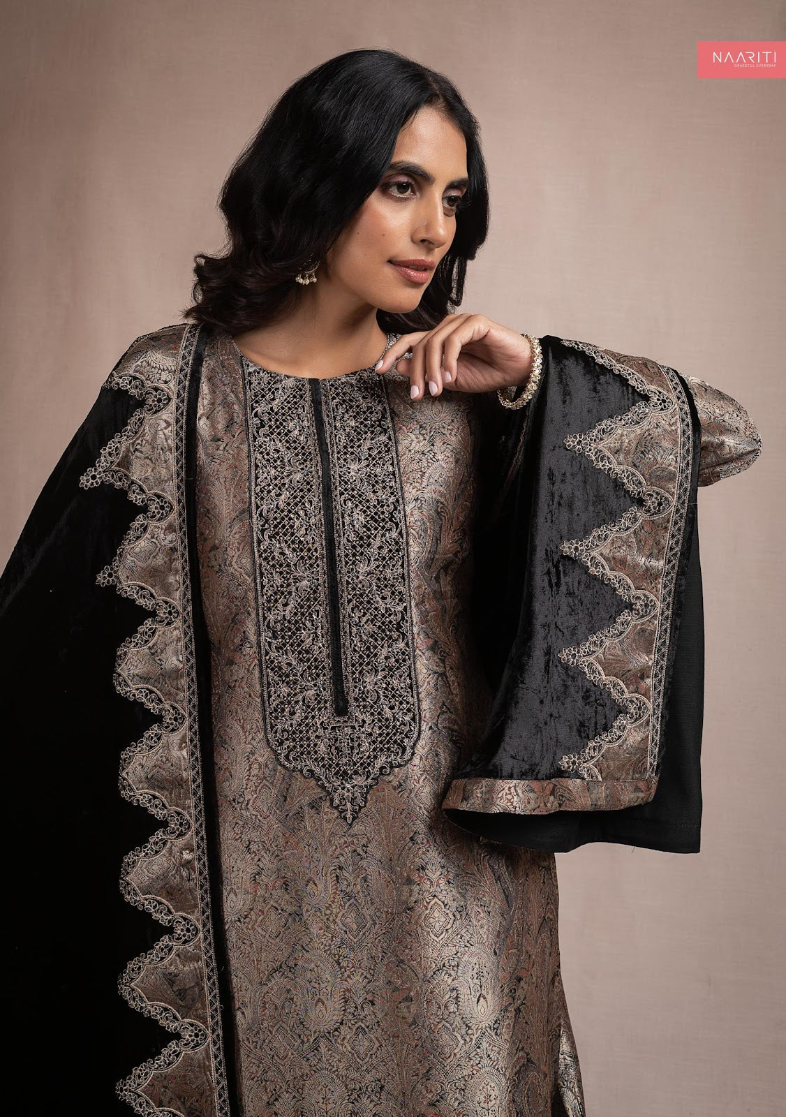 Delsa Naariti Velvet Suits Exporter Gujarat