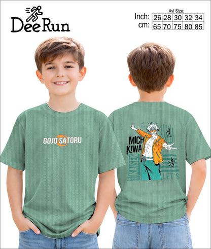 Delux 260126 Dee Run Jacquard Boys Tshirt Manufacturer Ahmedabad