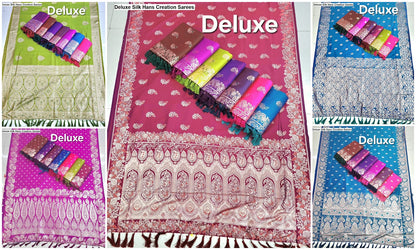 Deluxe Silk Hans Creation Sarees Wholesaler Ahmedabad
