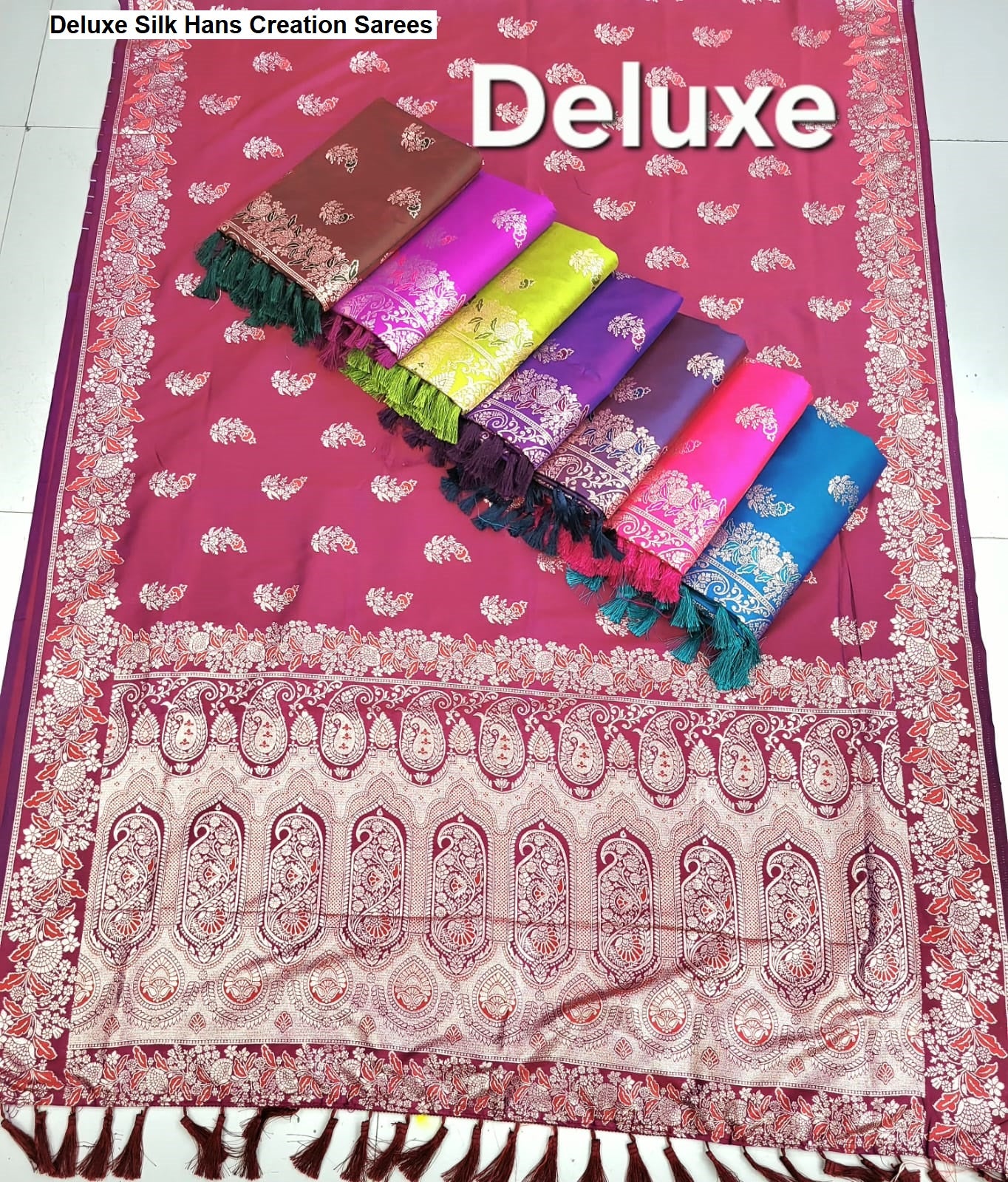 Deluxe Silk Hans Creation Sarees Wholesaler Ahmedabad