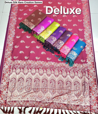 Deluxe Silk Hans Creation Sarees Wholesaler Ahmedabad