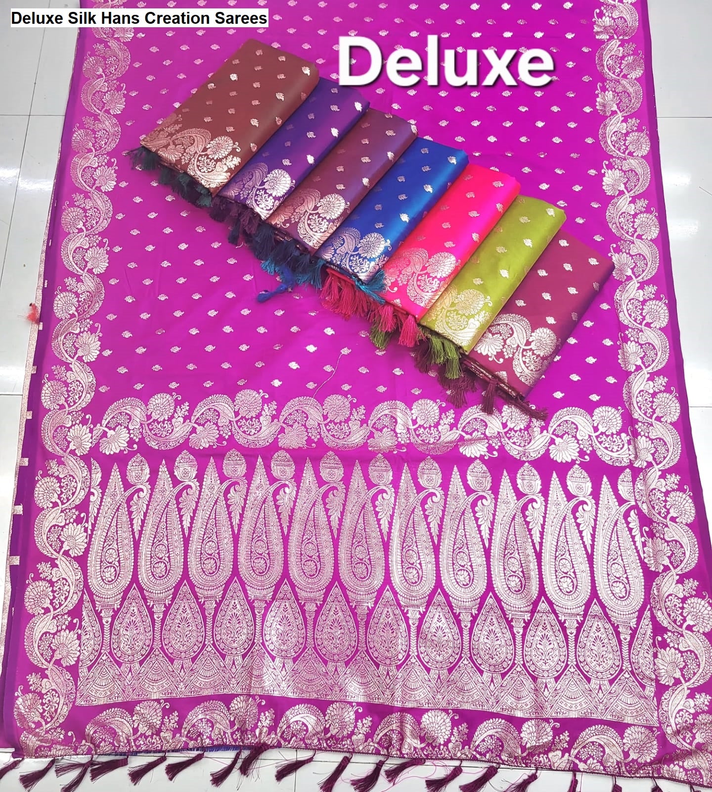 Deluxe Silk Hans Creation Sarees Wholesaler Ahmedabad