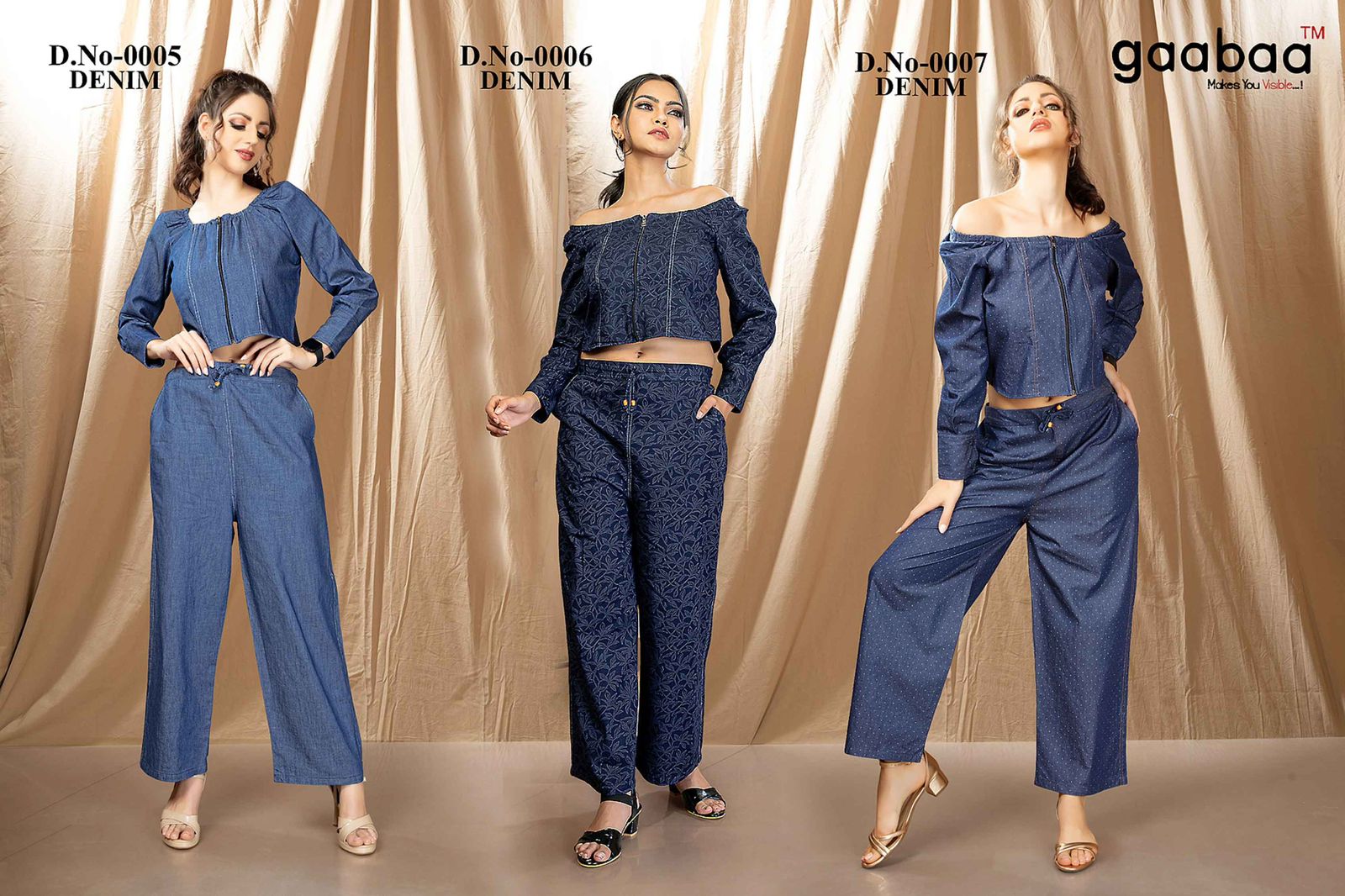 Denim Gaabaa Pure Cotton Co Ord Set