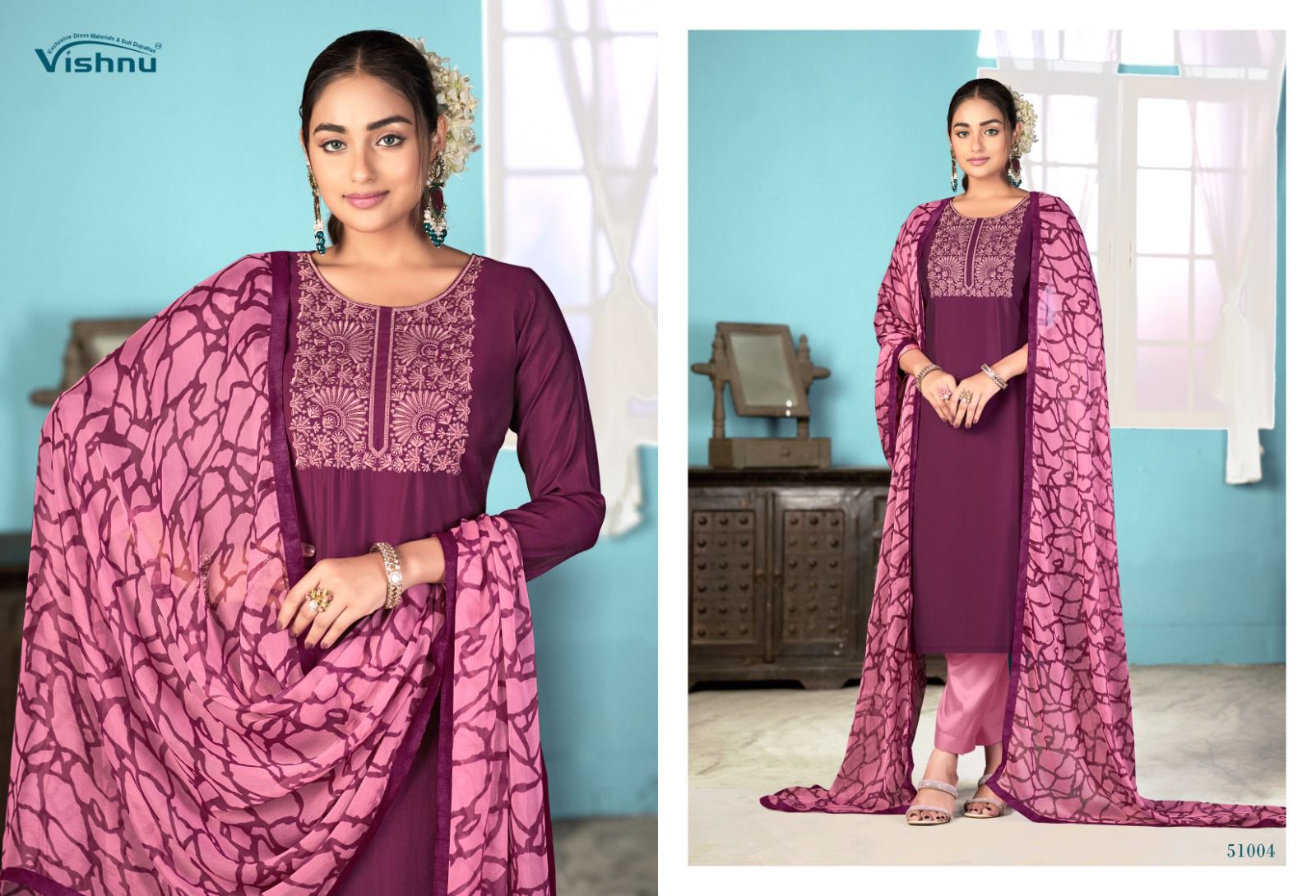 Dermy Cool Vol 24 Vishnu Impex Pv Silk Pant Style Suits Exporter
