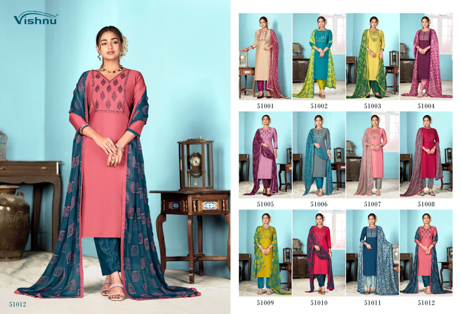 Dermy Cool Vol 24 Vishnu Impex Pv Silk Pant Style Suits Exporter