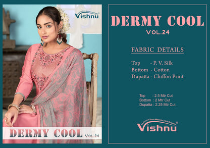 Dermy Cool Vol 24 Vishnu Impex Pv Silk Pant Style Suits Exporter