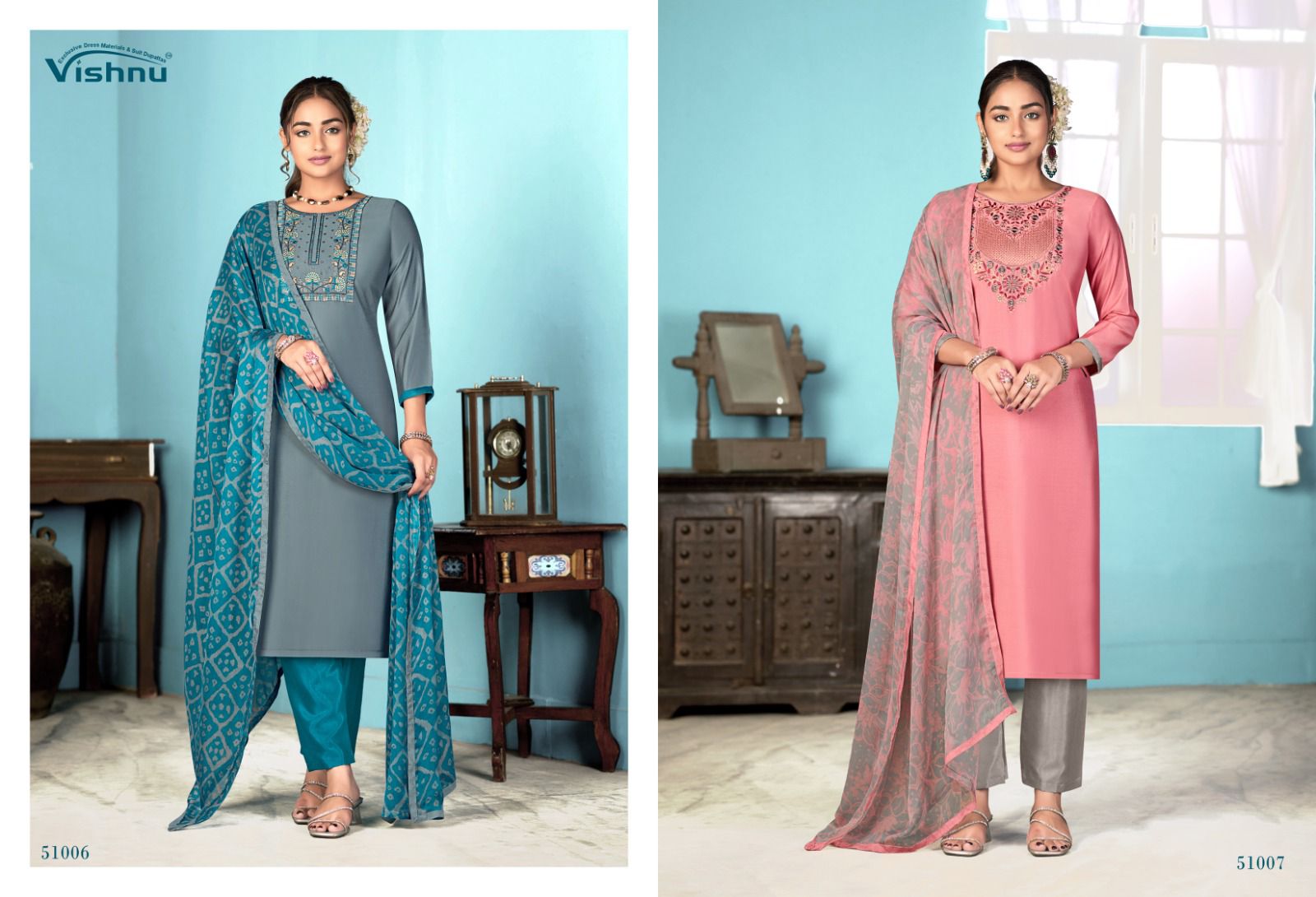 Dermy Cool Vol 24 Vishnu Impex Pv Silk Pant Style Suits Exporter