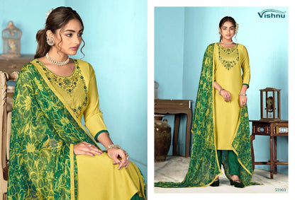 Dermy Cool Vol 24 Vishnu Impex Pv Silk Pant Style Suits Exporter