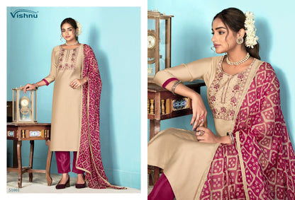 Dermy Cool Vol 24 Vishnu Impex Pv Silk Pant Style Suits Exporter