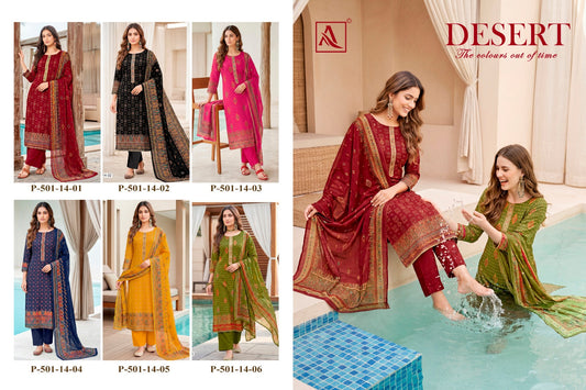 Desert Alok Viscose Reyon Karachi Salwar Suits Exporter India